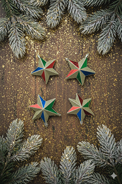 Deniz Party Store Ornament pentru copac de Anul Nou, auriu, argintiu, colorat...