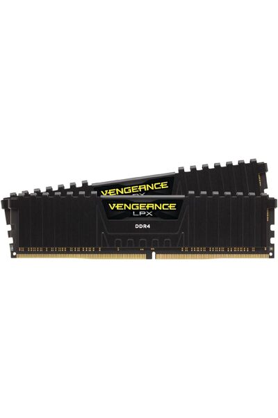Corsair مجموعة ذاكرة سطح المكتب Vengeance LPX 16GB (2x8GB) DDR4 DRAM 3200MHz C16 - أسود (CMK16GX4M2B3200)