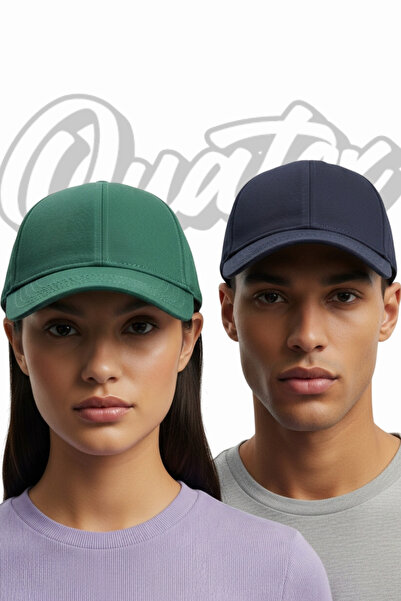 QUATEX Basic Hat 2 Pack – Navy Blue – Πράσινο 100% βαμβάκι Gabardine Unisex Μοντέλο