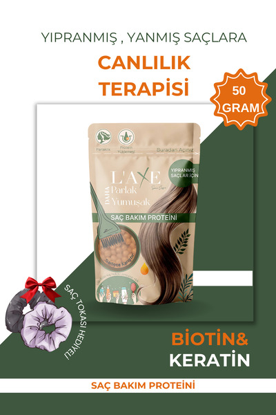 Professional Laxe İstanbul Yıpranmış - Yanmış Saçlara Canlılık Terapisi | Saç Bakım Proteini | 50 Gram