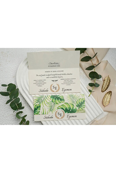 ERDEM DAVETİYE Düğün, Nişan, Nikah Davetiyesi (50 Adet) 9246