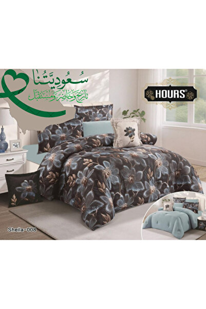 HOURS طقم لحاف من هورس نفرين 8قطع مشجر فاخر Sheila-08