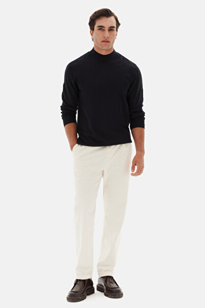 D'S Damat Ds Damat Regular Fit Navy Blue Plain Knit Sweater