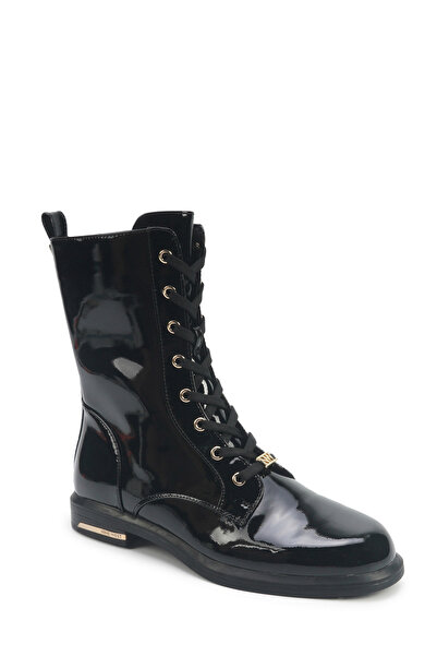 Nine West TILMEY3 5PR Μαύρες γυναικείες φλατ μπότες