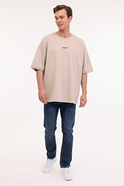 Lotto Ανδρικό κοντομάνικο μπλουζάκι M-AISON TEE 5FX σε γκρι χρώμα