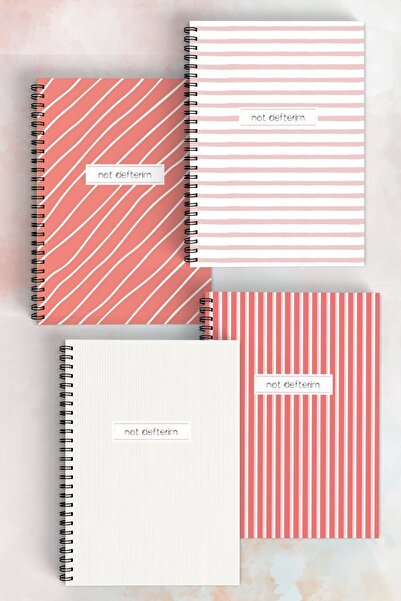 Apeirona Okul Defter Seti - 4'lü Kareli - A5 - 90 Sayfa