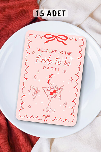 Metranya Bekarlığa Veda Partisi Masa Kartı 15 Adet Bride To Be Sunum Yemek Ta...