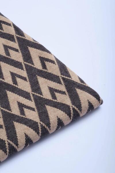 Sebir Moda V Patterned Double-Sided Knitwear Mother-Child Set Scarf (40X180Cm and 30X140Cm)