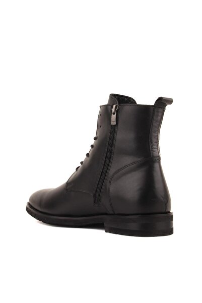 SailLakers - Black Leather Zippered Men's Boots 102-055-1155084