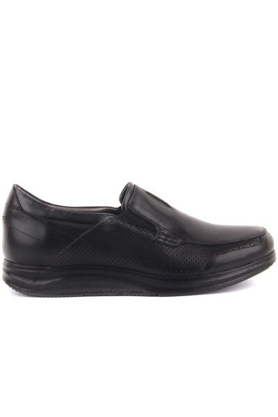 SailLakers - Μαύρα δερμάτινα ανδρικά παπούτσια casual 101-3289-75400