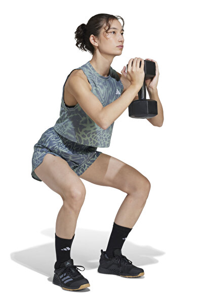 adidas WE MIN AOP TANK SILGR Gri Kadın Atlet