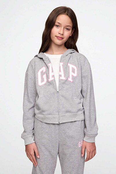GAP V-Frch ft Logo Fz New Gray Girl's Tracksuit Top