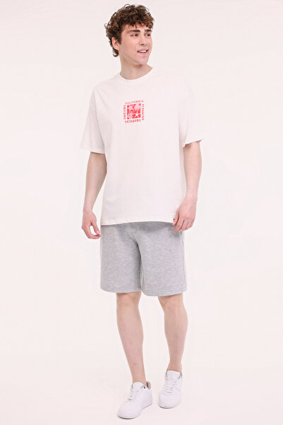 lumberjack ML JON 11HL113 5FX Λευκό ανδρικό κοντομάνικο μπλουζάκι