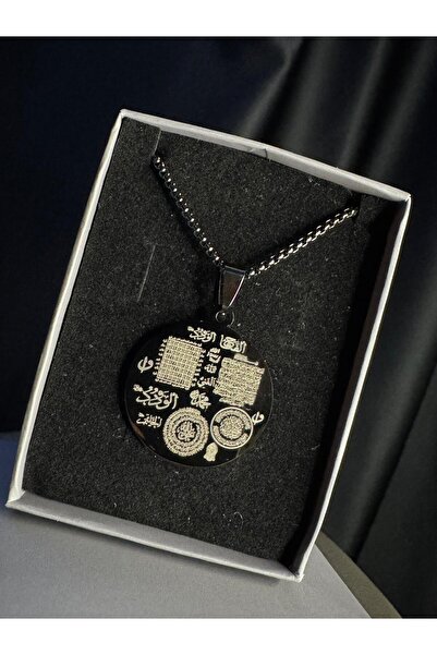vogutima jewelery&silver by timuçin mavili Kadın Dua Kolye - Süleyman Mührü Felak Nas Ihlas Cennetül Esma Esmaül Hüsna Nali Şerif Ayetel Kürsi