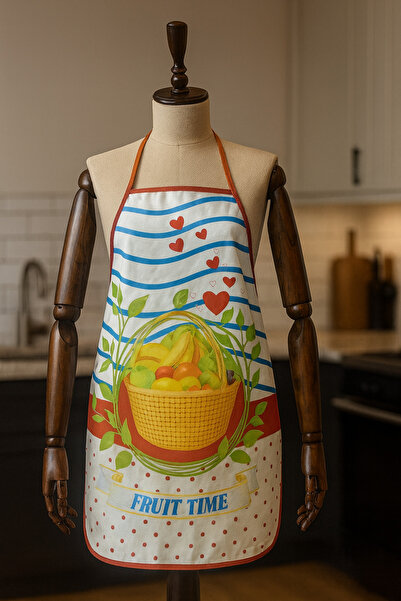 Limon Soft مريلة مطبخ مقاومة للسوائل والبقع ومطبوعة رقميًا