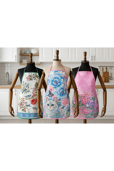 Limon Soft 3'LÜ AVANTAJLI MUTFAK ÖNLÜĞÜ SIVI GEÇİRMEZ DİJİTAL BASKILI ÖNLÜK