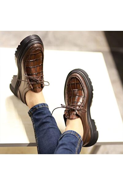 SailLakers - Brown Leather Crocodile Men's Casual Shoes 101-9009-H1308