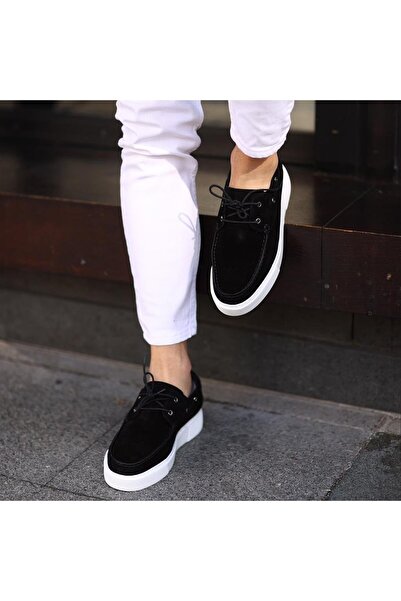 SailLakers - Μαύρα σουέτ ανδρικά παπούτσια casual 101-8032-HE1065