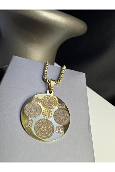 vogutima jewelery&silver by timuçin mavili Kadın Dua Kolye - Süleyman Mührü Felak Nas Ihlas Cennetül Esma Esmaül Hüsna Nali Şerif Ayetel Kürsi