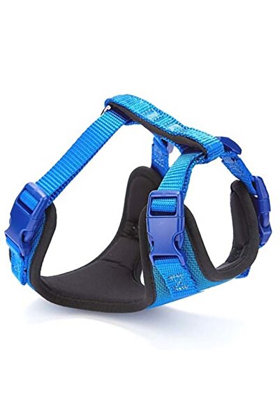 Doggie Havalı Dokuma Köpek Göğüs Tasması Xsmall Mavi 1.5x35-45 Cm