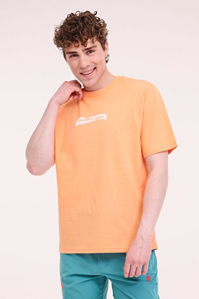 lumberjack Ml Relate 11Urb4002 5Fx Orange Men's Short Sleeve T-Shirt
