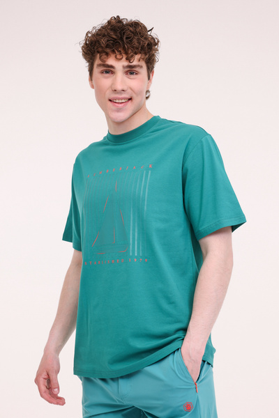 lumberjack ML PETE 11OTD2-24 5FX AQUA Erkek Kısa Kol T-Shirt