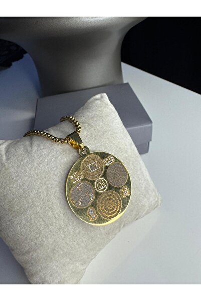 vogutima jewelery&silver by timuçin mavili Kadın Dua Kolye - Süleyman Mührü Felak Nas Ihlas Cennetül Esma Esmaül Hüsna Nali Şerif Ayetel Kürsi