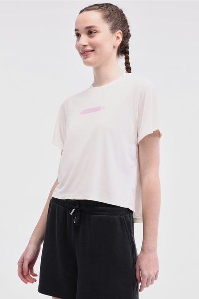 lumberjack Wl Mya 11Ms449 5Fx Ecru Women's Short Sleeve T-Shirt