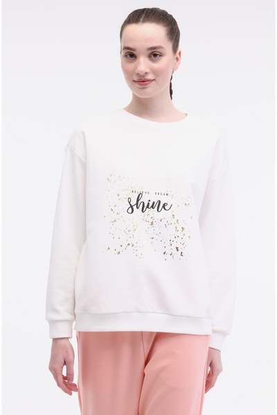 Kinetix WL JEWEL 16BT202 5FX Ekru Kadın Sweatshirt