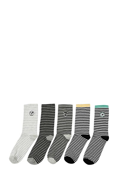 Polaris TRAVEL 5LI SKT-M 5PR Çok Renkli Erkek Soket Çorap