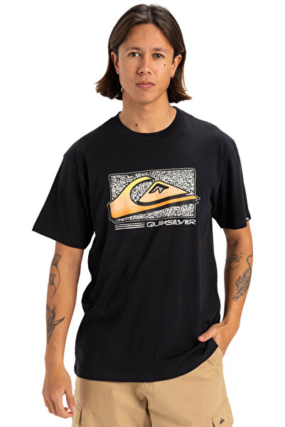 Quiksilver Retro Fade Erkek Siyah Yuvarlak Yaka Tişört