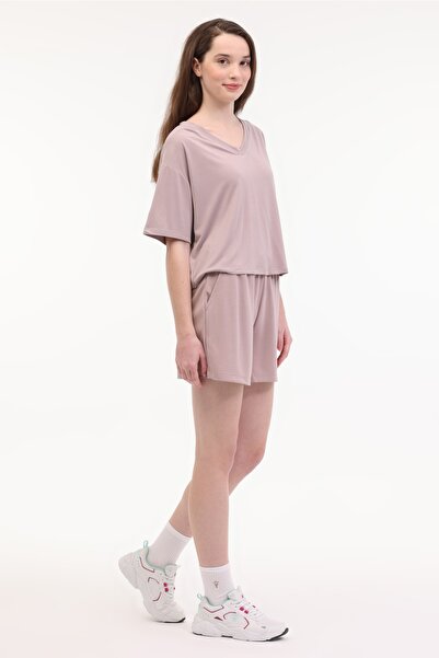 lumberjack Γυναικείο κοντομάνικο μπλουζάκι WL PAOLA 11MS451 5FX Mink