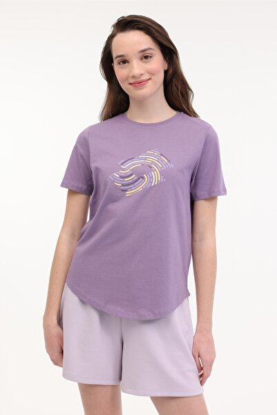 Lotto W-YULY TEE 5FX Mor Kadın Kısa Kol T-Shirt