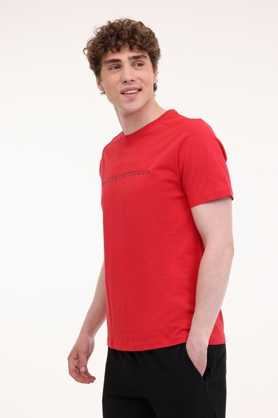 lumberjack Μπλουζάκι ML SONO 11ITL615 5FX Kırmızı Erkek Kısa Kol