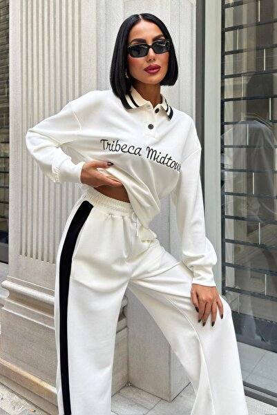 Genel Markalar Nakış Detaylı Polo Yaka Modal Takım 10262 R10-E-K2