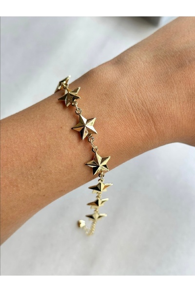 LUXSTONE سوار ستار سكوير من الفولاذ الذهبي