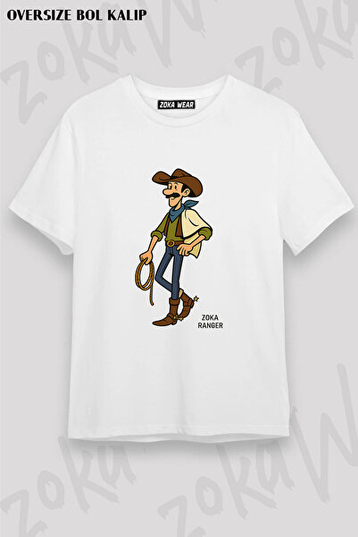 ZOKAWEAR Unisex Oversize kroj Mold Red Kit Design Štampano majica