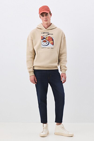 Trendiz Unisex Morning Coffee Club Sweatshirt Stone