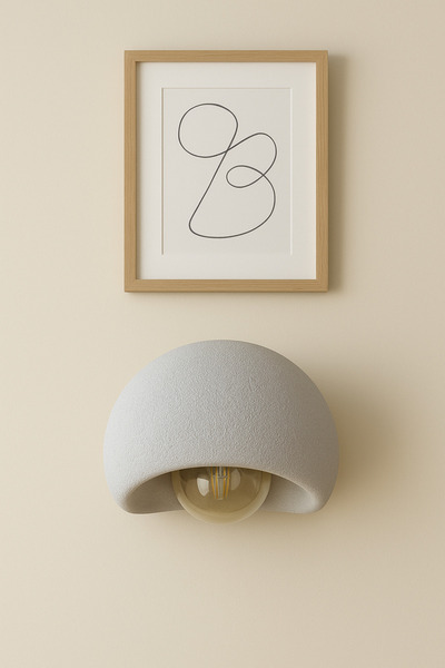 Limon 3D Desing Sconce Rustic E27 Modern Chandelier Bohemian Concrete Look (E27 Bulb Included.)