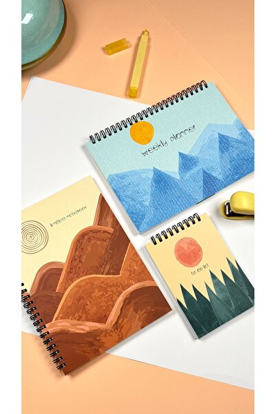 Apeirona Комплект за планиране - 3 специални продукта, дневни и седмични планери, списък със задачи и пейзажи