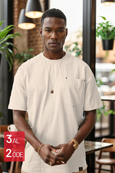 Mogi Butik Balenbi Unisex Bisiklet Yaka Oversize Kalıp Penye Tişört 1004