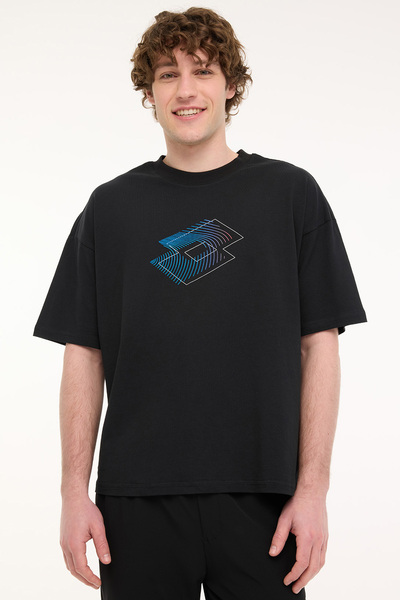 Lotto Ανδρικό κοντομάνικο μπλουζάκι M-CROSSA TEE 5FX μαύρο