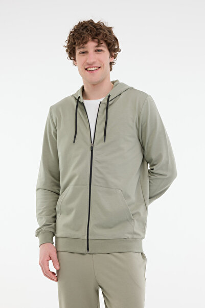 Kinetix MB 18SN87 5FX Haki Erkek Eşofman Üstü