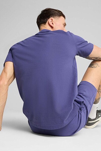 Puma Ess Elevated Tee Purple Men's Short Sleeve T-Shirt