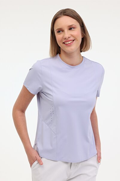 lumberjack WL WINDY 11BKK92 5FX Lila Kadın Kısa Kol T-Shirt