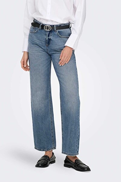 ONLY ONLELLA-RILEY MW STRAIGHT Blaue Damen-Jeanshose