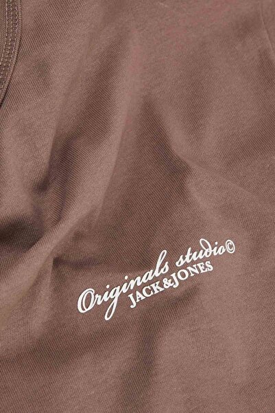 Jack & Jones JORBOSTON ΜΠΟΥΜΕΛΟ ΕΠΩΝΥΜΙΑΣ TEE SS CN ΑΝΟΙΧΤΟ ΚΑΦΕ