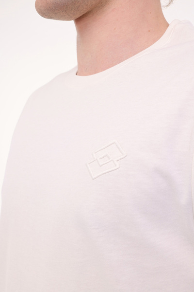 Lotto Ανδρικό κοντομάνικο μπλουζάκι M-SOKRATES TEE 5FX Ecru