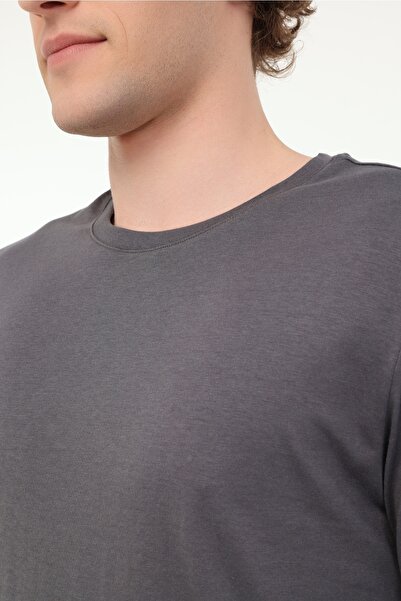 lumberjack Ανδρικό κοντομάνικο μπλουζάκι Mb Ct110 Pm C Nk T-sh 5fx Anthracite