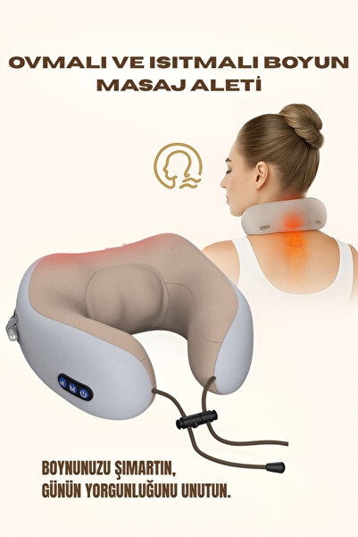 Tiffany Seyahat Boyun Masaj Yastığı U Şeklinde Şarjlı Boyun Masaj Aleti Hijye...